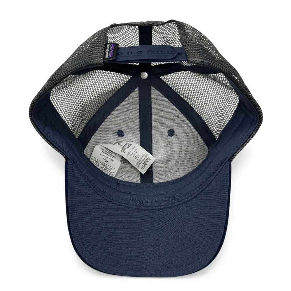 Patagonia P-6 Logo LoPro Trucker Hat Mens Dolomite Blue Mesh Snapback 38182 SP19